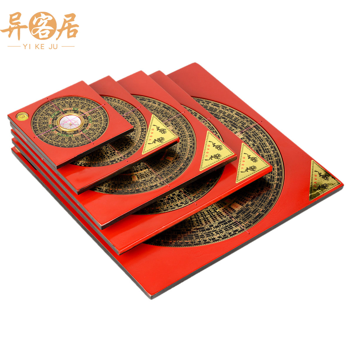 異客居 羅盤3寸5寸6寸8寸1尺三元三合專業風水盤高精度純銅隨身帶
