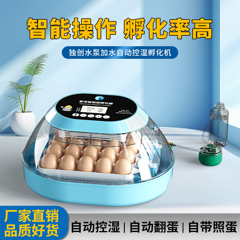 芦丁鸡孵蛋器小型家用智能小鸡鹦鹉孵化器全自动孵化机鸡蛋孵化箱