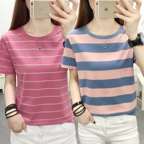 新款夏装宽松大码短袖t恤女装