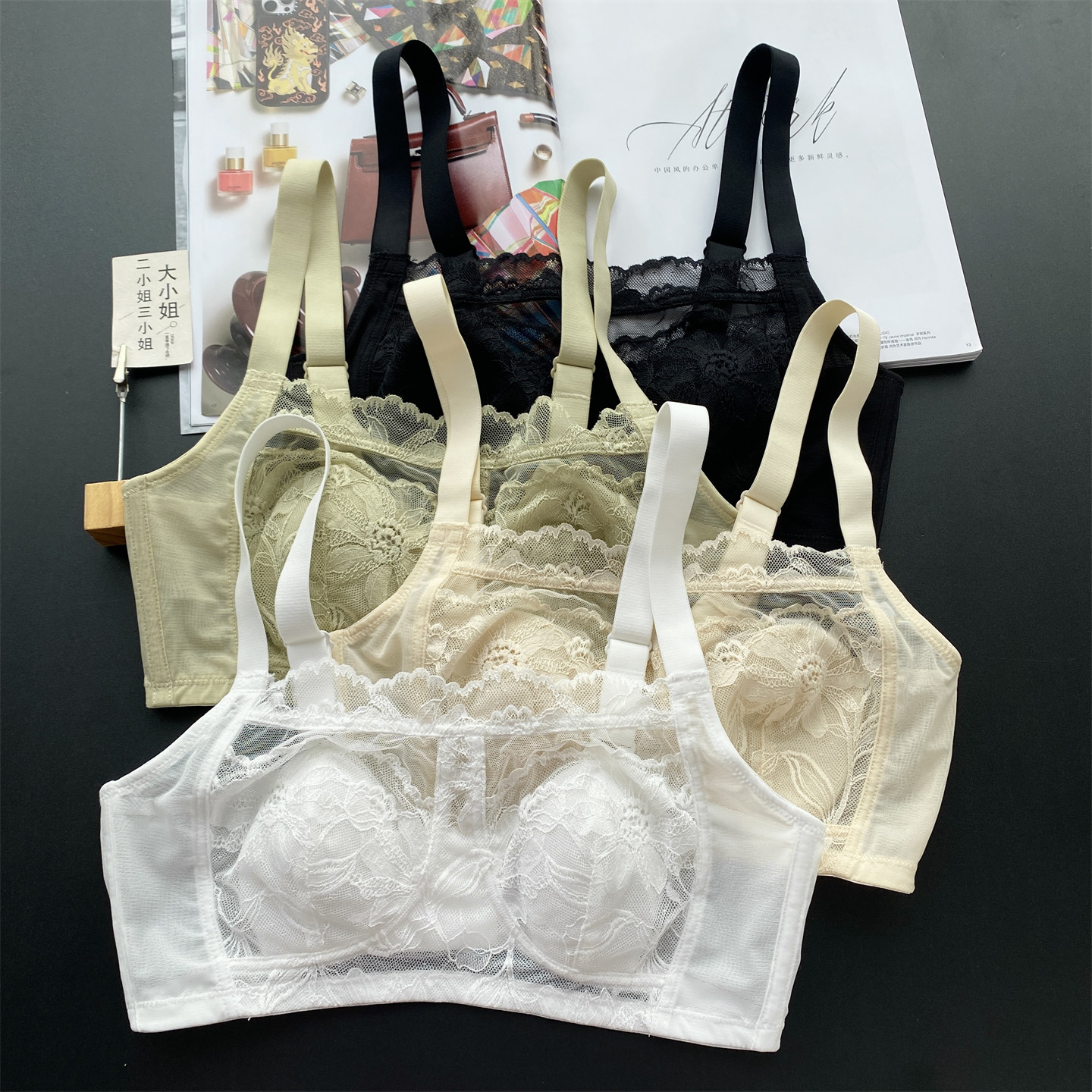 真丝超薄兔耳杯大胸显小显瘦美背抹胸防走光防下垂收副乳蕾丝内衣,女士内衣/男士内衣/家居服,文胸,淘宝优惠券,粉丝福利购,淘宝优惠卷