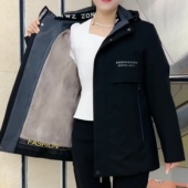 2025新款 派克服男水貂绒内胆短款 皮毛一体金貂绒貂皮外套冬仿皮草