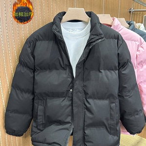 美式男士外套冬季棉衣情侣加厚休闲潮牌大码立领羽绒棉服男款外套