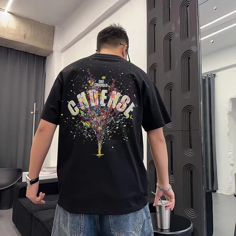 春款男士痞帅字母印花短袖T恤