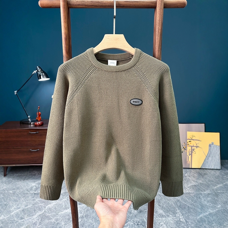 秋冬打底针织衫上衣圆领毛衣男潮
