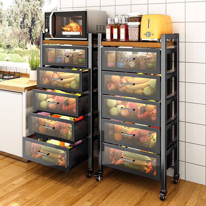 厨房抽屉式收纳高透玻璃面板