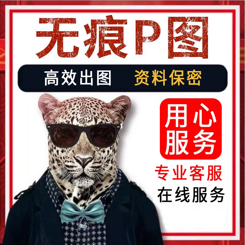专业p图ps修图无痕修改pdf文字照片去水印抠图批图美工p图片处理