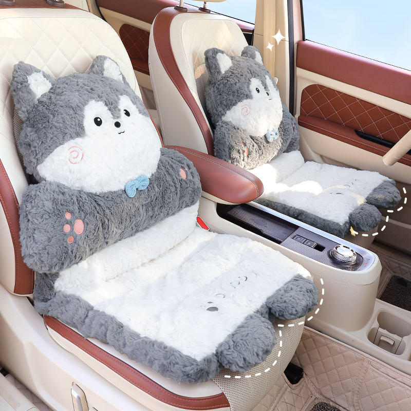 冬季汽车坐垫腰靠一体式加厚座垫
