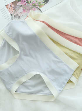 彩田女士内裤60支莫代尔中腰32697奶柔裤高腰32698女生无痕三角裤