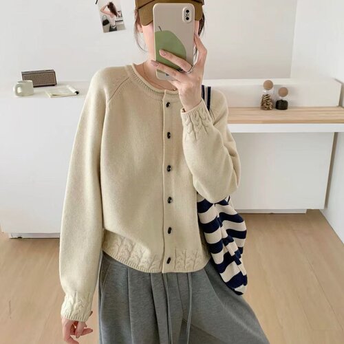 韩系穿搭针织开衫女毛衣外套上衣
