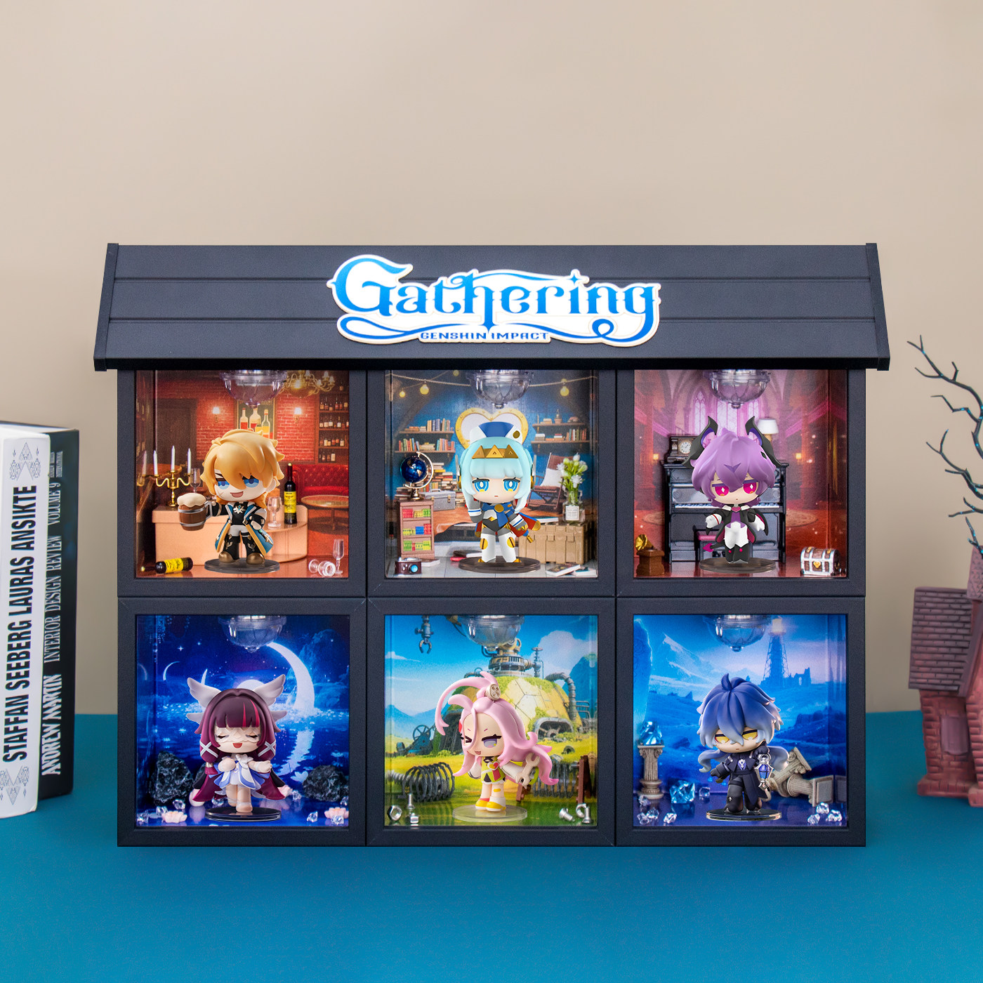 适用POPMART泡泡玛特原神嘉年相聚Q版系列盲盒手办场景收纳展示盒,模玩/动漫/周边/娃圈三坑/桌游,盲盒场景道具娃屋,淘宝优惠券,粉丝福利购,淘宝优惠卷