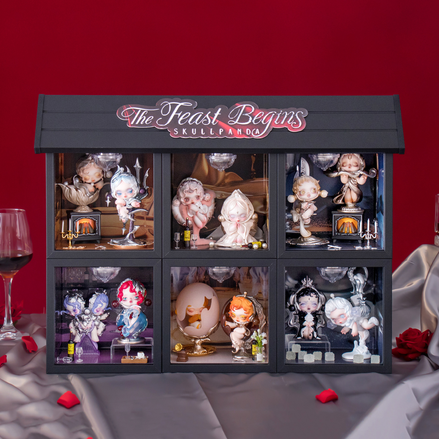 SKULLPANDA餐桌系列盲盒展示盒