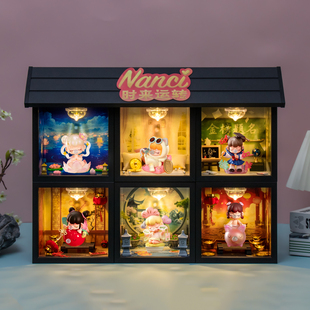 适用若来Nanci囡茜时来运转系列盲盒收纳场景展示盒生日新年礼物