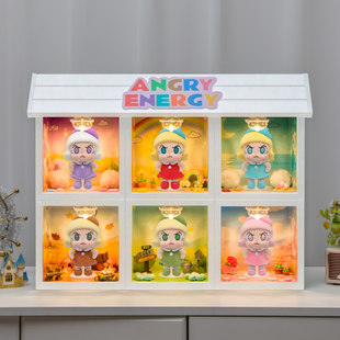 适用POPMART泡泡玛特Angry Molly心火怒放系列毛绒公仔场景展示盒