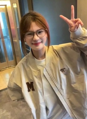美式复古棒球服女春秋新款韩版宽松BF百搭字母刺绣夹克外套ins潮