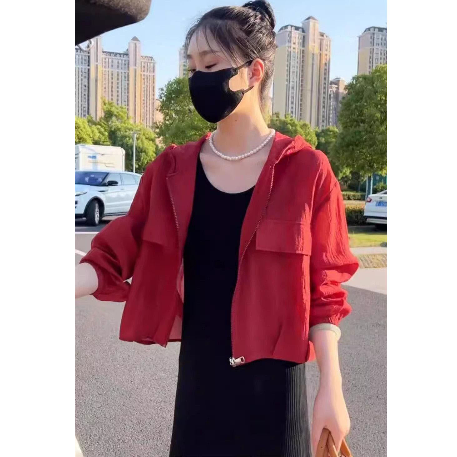 时髦洋气高级感小个子外套女款2025新款夏轻薄冰丝休闲运动防晒衣