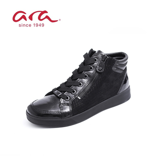 G楦23A44499 矮靴 ara德国鹦鹉舒适女鞋 秋冬深口拉链低跟休闲款