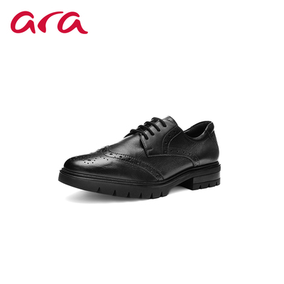 araara英伦雕花厚底布洛克鞋