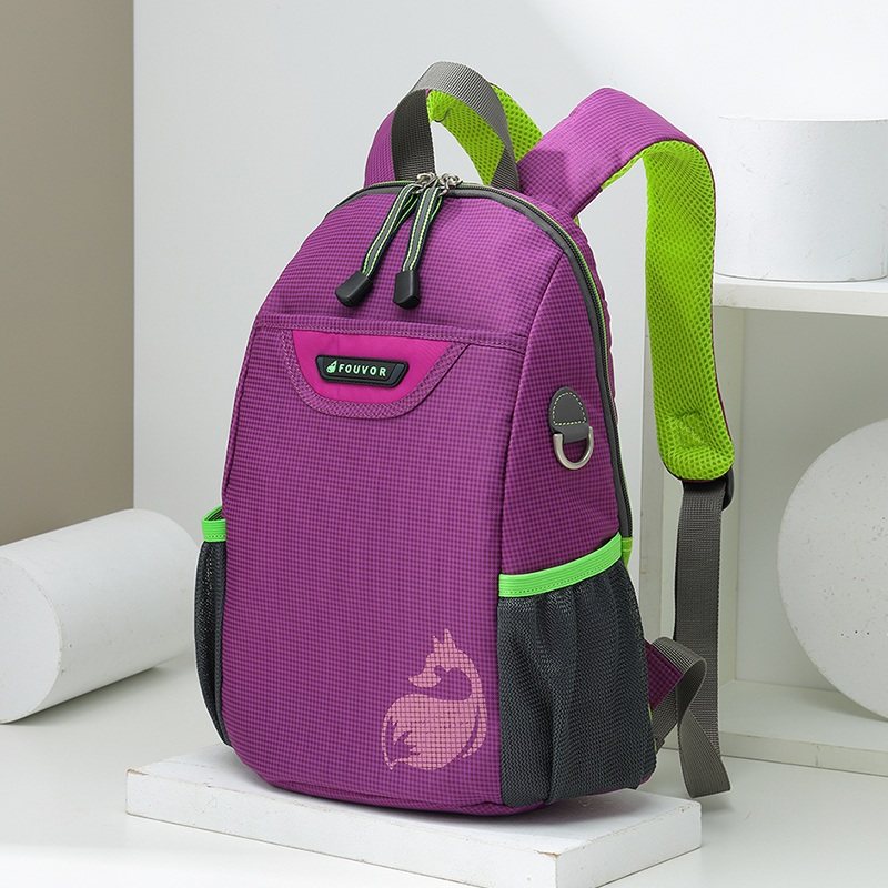 运动双肩包女2023新款轻便旅行包牛津布休闲防水小背包小学生书包