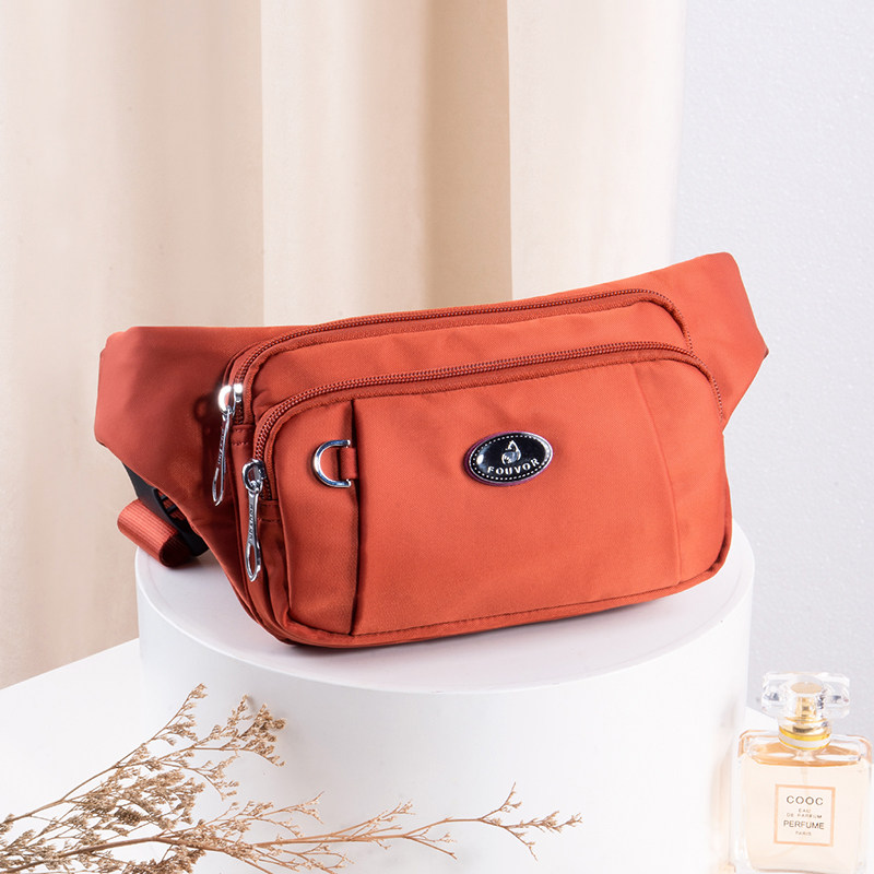 女士腰包2022新款帆布斜挎包运动跑步单肩背包休闲多层手机小包包