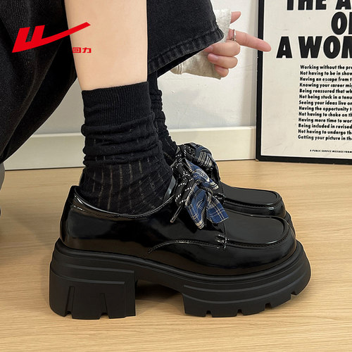 回力小皮鞋厚底方跟女鞋2026春季