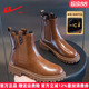 烟筒靴 马丁靴英伦风棕色靴子短靴子女鞋 回力切尔西靴2025冬季 新款
