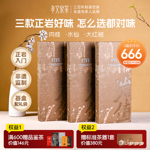 孝文家茶岩值肉桂武夷岩茶大红袍水仙礼包乌龙茶茶叶礼盒 热卖