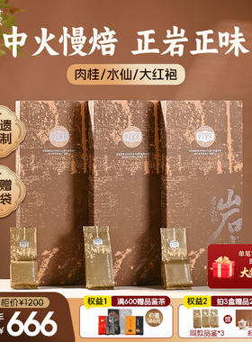 【热卖】孝文家茶岩值肉桂武夷岩茶大红袍水仙礼包乌龙茶茶叶礼盒