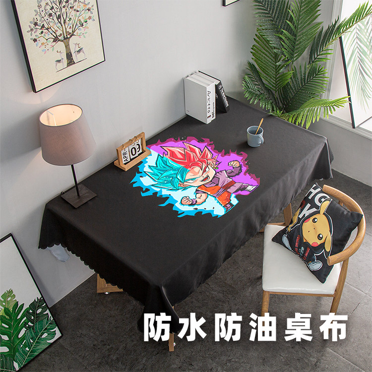 定制卡通动漫七龙珠防水桌布布艺