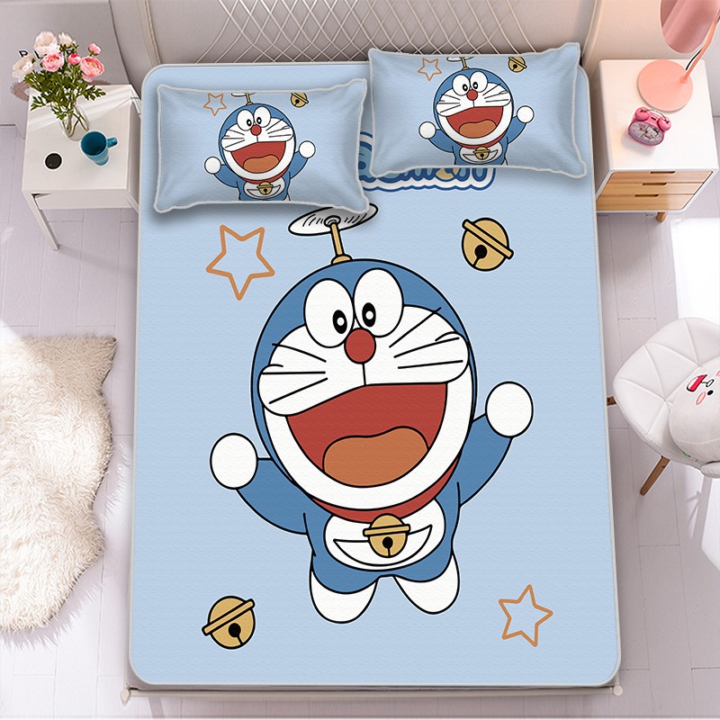 夏季卡通叮当猫儿童冰丝席二三件