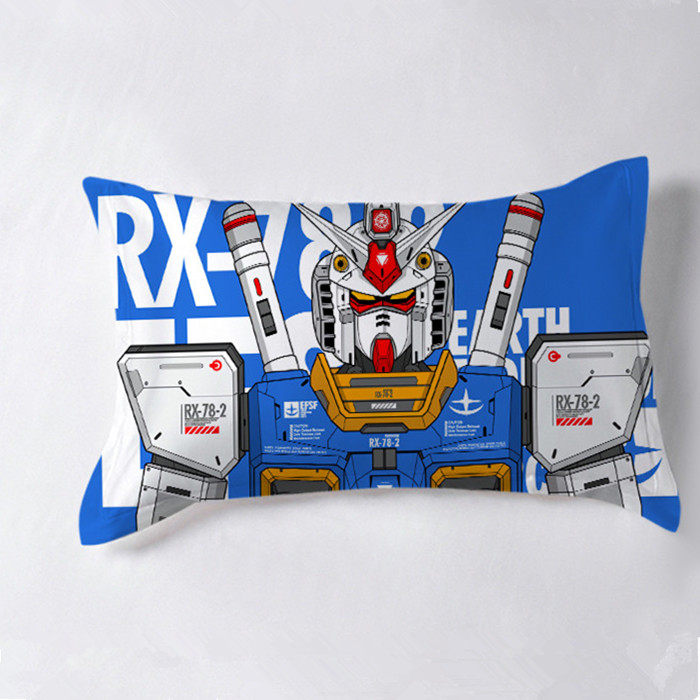 卡通印图高达儿童枕套男孩宿舍枕头罩单人48X74学生寝室大枕芯袋