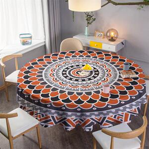 中式波西米亚民族风轻防水圆桌布