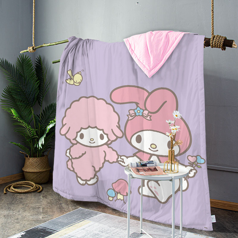 夏季卡通可爱美乐蒂全棉儿童空调被女生学生单人纯棉薄被子可机洗