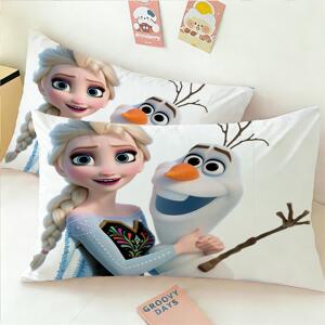 卡通冰雪奇缘女孩小枕套亲肤
