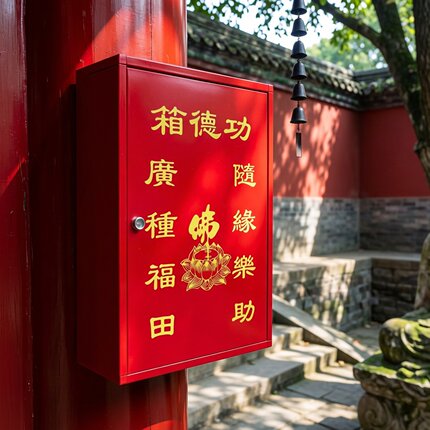 电子语音不锈钢 防盗带锁庙堂用 爱心乐捐箱 募捐添油 功公德箱