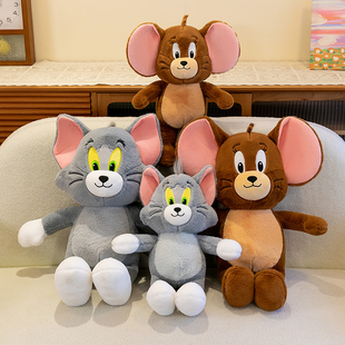 猫和老鼠毛绒玩具汤姆猫杰瑞鼠玩偶汤姆和杰瑞娃娃动画片同款礼物