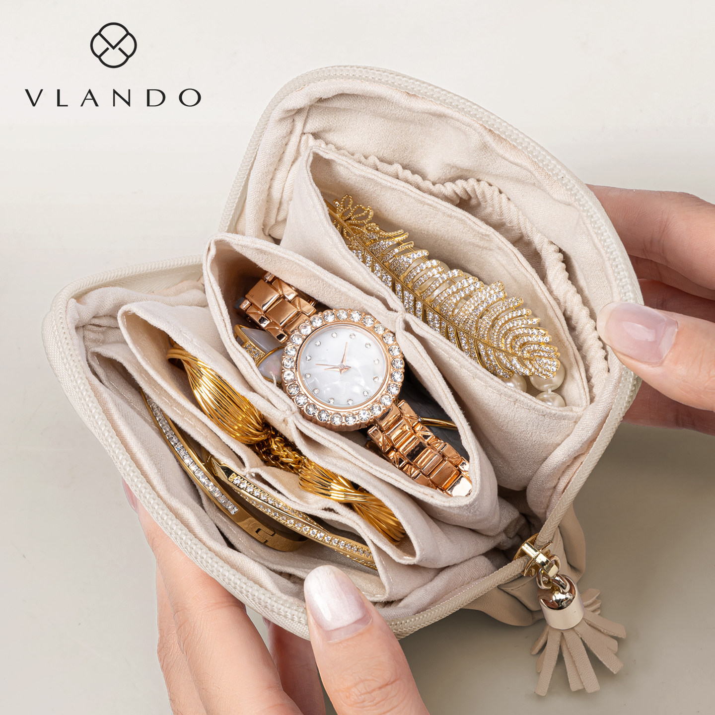 唯兰朵新款小便携首饰包袋手串收纳包高档精致珠宝首饰盒旅行,收纳整理,首饰盒,淘宝优惠券,粉丝福利购,淘宝优惠卷