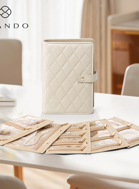 唯兰朵首饰收纳包便携项链黄金书册手饰盒外出旅行防氧化收纳袋