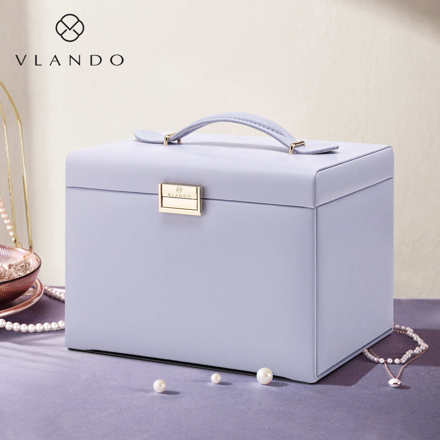 新年礼物唯兰朵首饰盒大容量项链手链戒指饰品收纳盒多层精致高档,收纳整理,首饰盒,淘宝优惠券,粉丝福利购,淘宝优惠卷