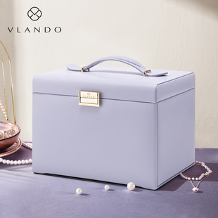新年情人节礼物唯兰朵首饰盒大容量项链戒指饰品收纳盒精致高档
