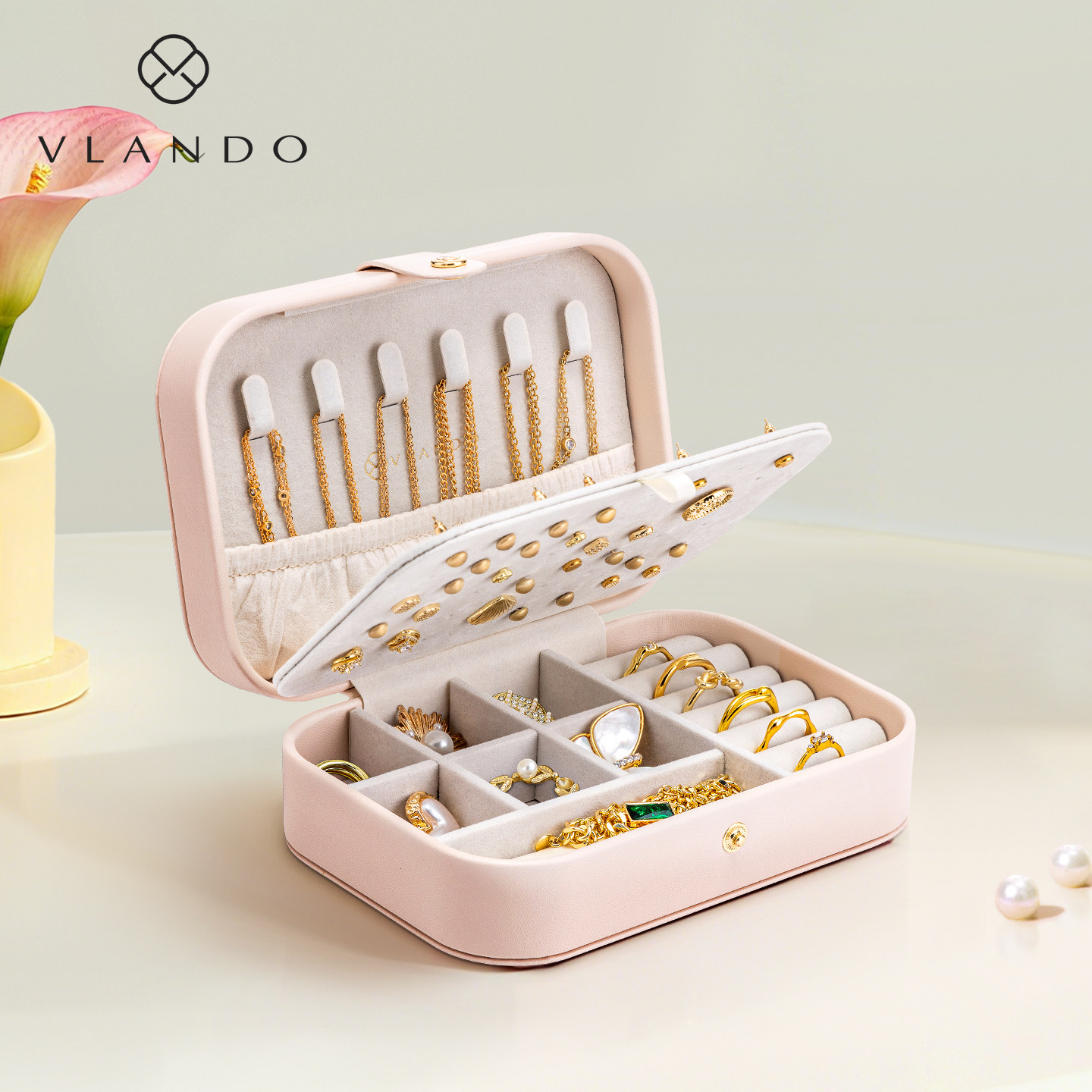 唯兰朵项链耳环收纳盒首饰盒