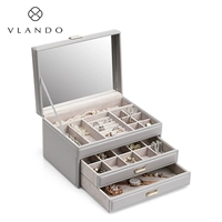 Коробочка для хранения, вместительные и большые серьги, аксессуар, коробка для хранения, подарок на день рождения