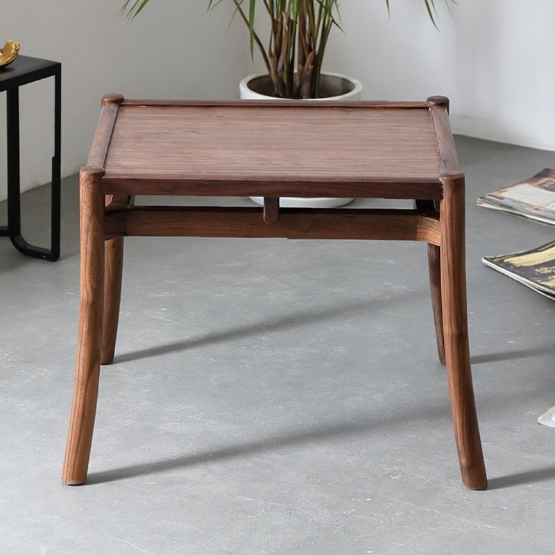新中式黑胡桃木方凳实木小茶凳矮凳边凳现代简约换鞋凳茶室凳板凳,住宅家具,床尾凳/长凳,淘宝优惠券,粉丝福利购,淘宝优惠卷