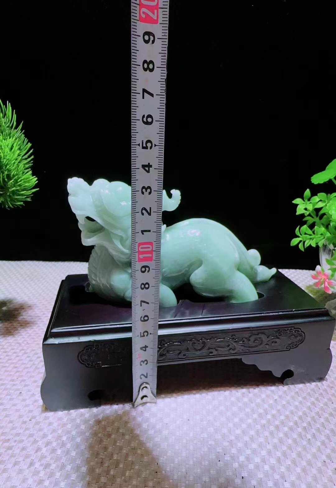 天然缅甸A货翡翠招财貔貅摆件