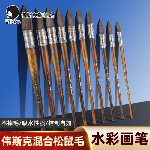 伟斯克水彩画笔松鼠毛混合毛