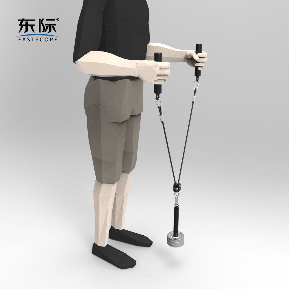 东际臂力腕力锻炼器掰手腕训练滑轮绳索自制diy哑铃锤式弯举装置