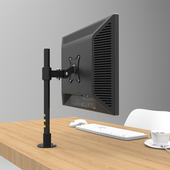 东际桌面锁孔液晶电脑显示器支架 LK250 利用电脑桌走线孔安装