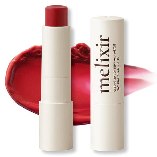 美国直Melixir Vegan Lip Butter Tinted Lip Balm植物润唇膏