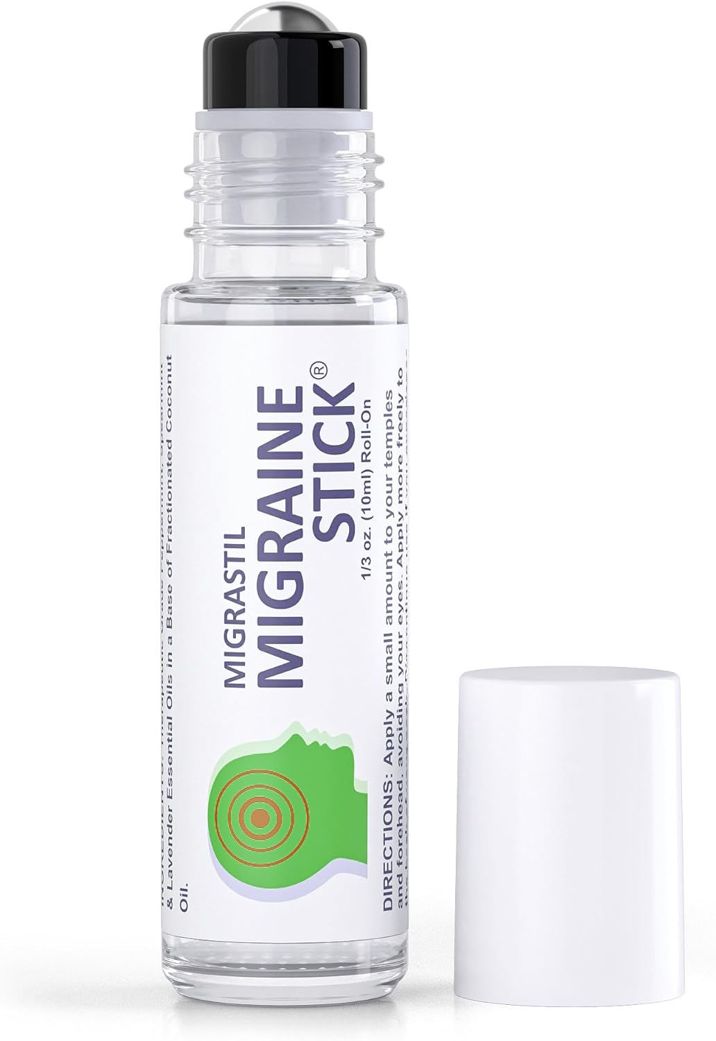 美国直邮Migrastil Migraine Stick快速冷却精油芳香疗法走珠10ml