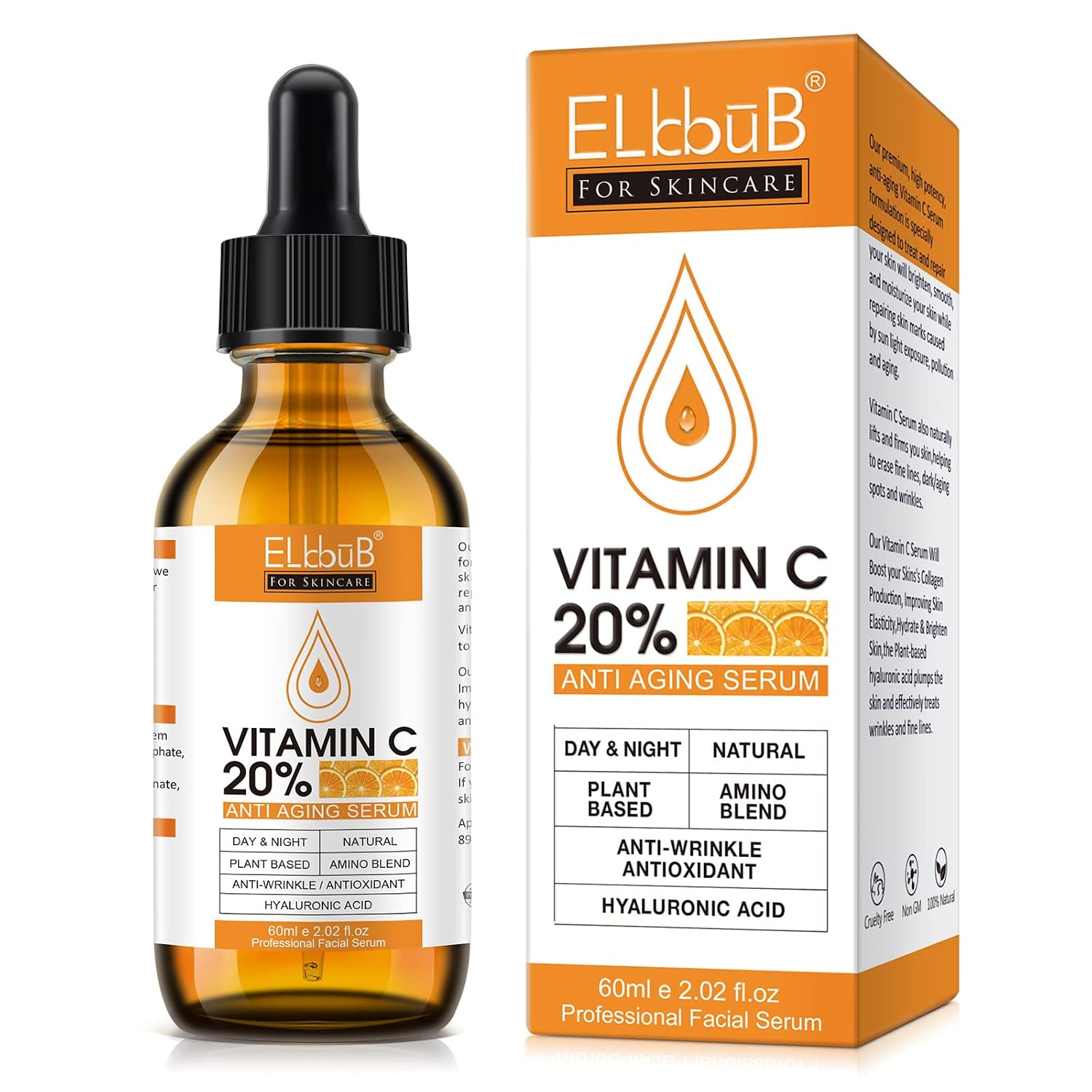 美国直邮ELBBUB Premium 20% Vitamin C Serum维生素C面部精华液图片