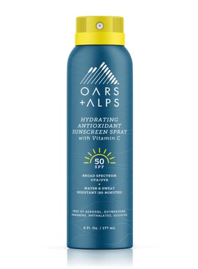 美国直邮Oars + Alps水润SPF 50防护喷雾注入维生素C 防水防汗